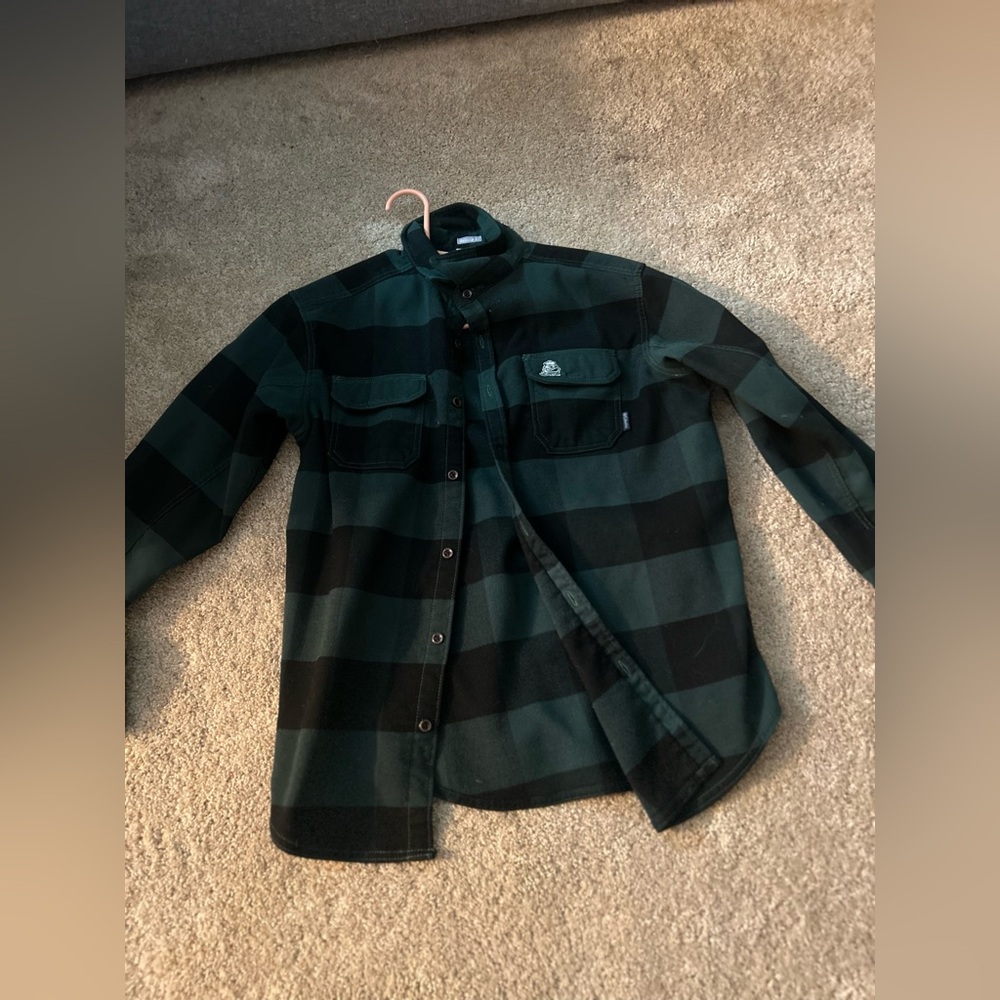 Columbia Dark Flannel Green Shirt Oregon Ducks